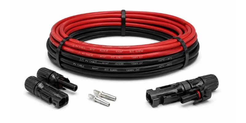 komponen plts kabel dan konektor mc4